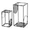 Glitzhome® Black Metal Wire Rectangular Nesting Planter Stand Set